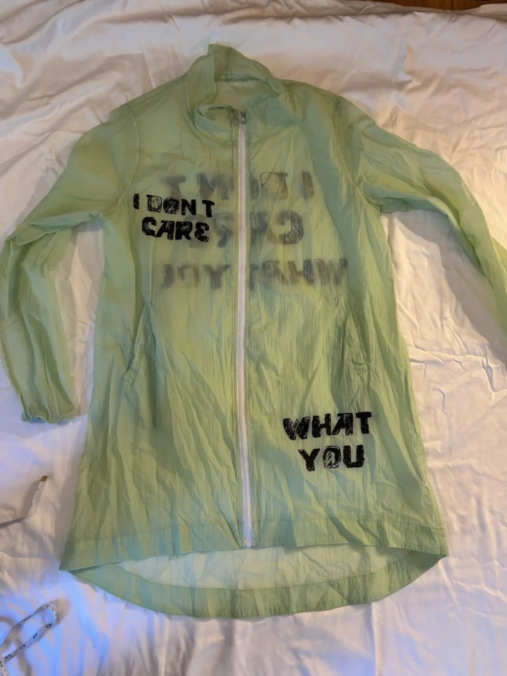 Edgy Graphic Green Oversized Grunge Lite Windbreaker Athleisure  Streetwear L